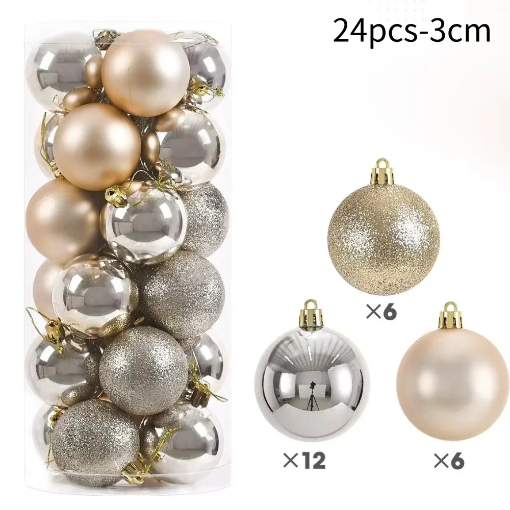 50Pcs Christmas Tree Balls Ornament Set
