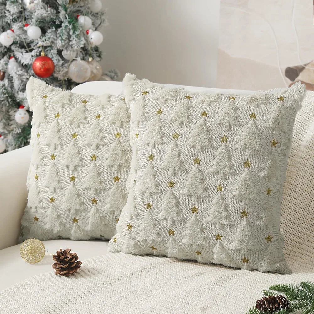 Knitted Christmas Pillow Cover