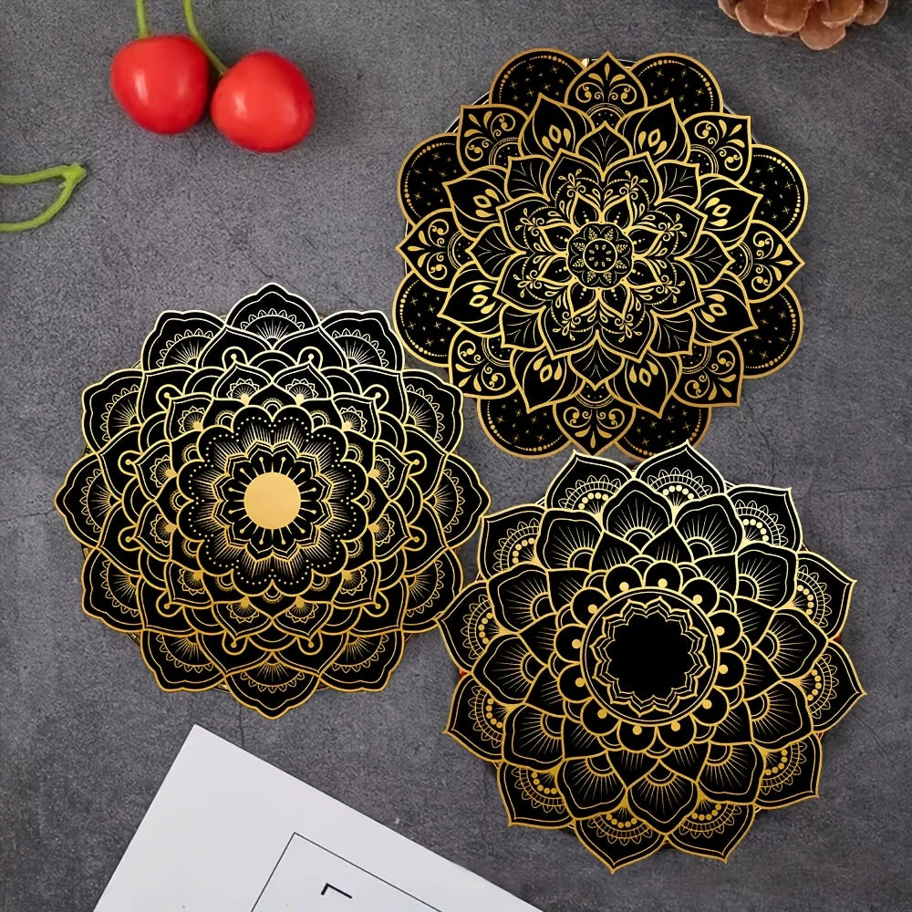 Round Wooden Mandala Coasters