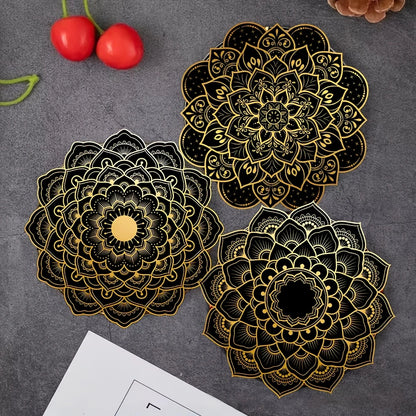Round Wooden Mandala Coasters