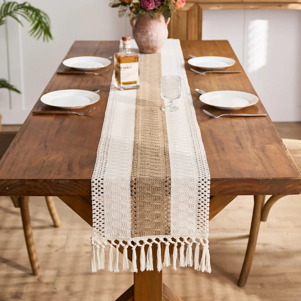 Boho Macrame Table Runner