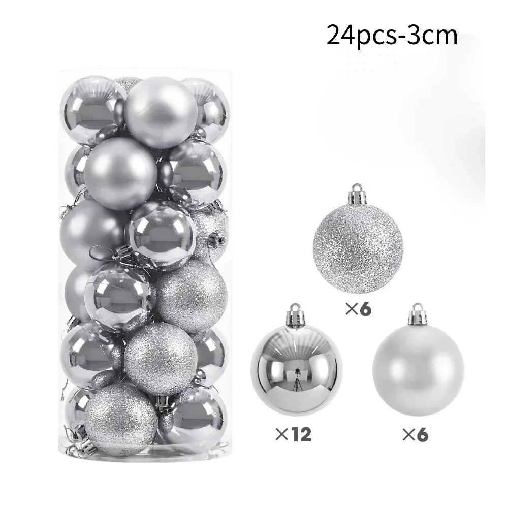 50Pcs Christmas Tree Balls Ornament Set
