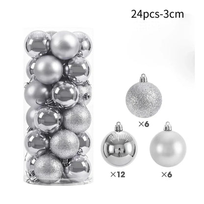 50Pcs Christmas Tree Balls Ornament Set