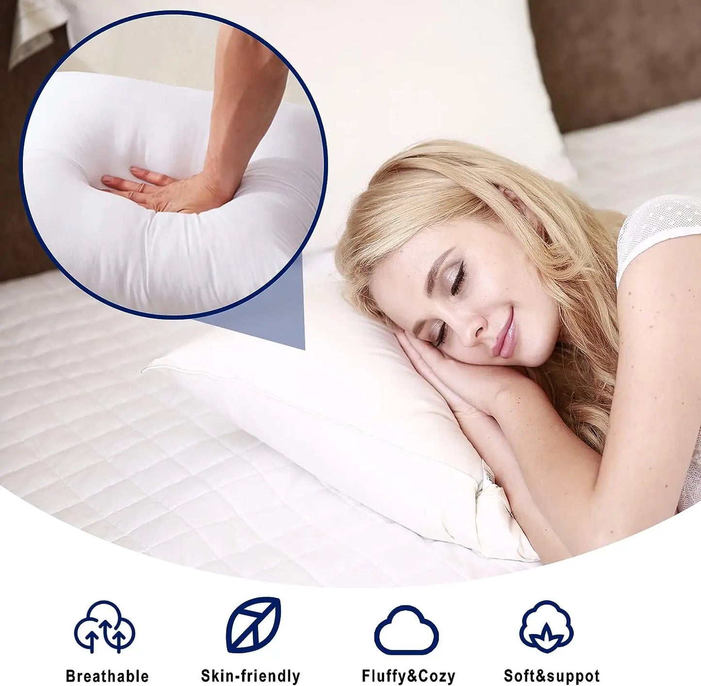 Premium Cotton Throw Pillow Insert