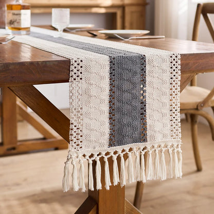 Boho Macrame Table Runner