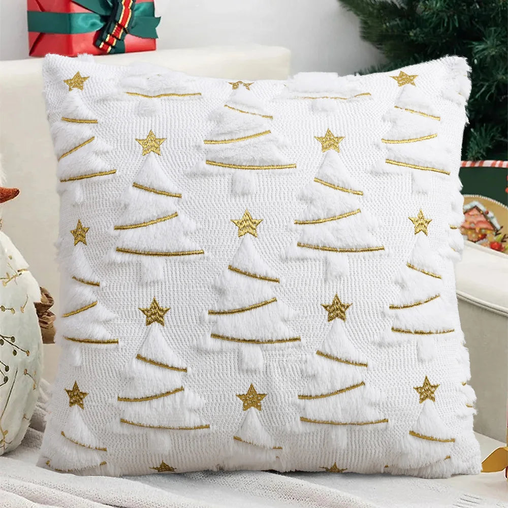 Knitted Christmas Pillow Cover