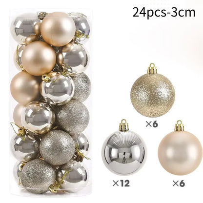 50Pcs Christmas Tree Balls Ornament Set