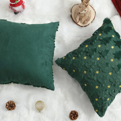 Knitted Christmas Pillow Cover