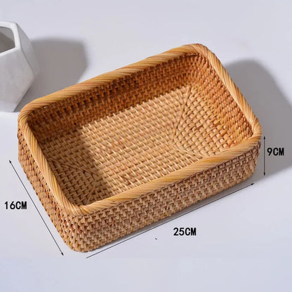 Rectangular Rattan Storage Baskets
