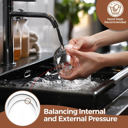 Double-Wall Insulated Clear Glass Cups