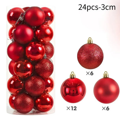 50Pcs Christmas Tree Balls Ornament Set