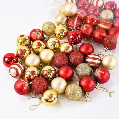 50Pcs Christmas Tree Balls Ornament Set