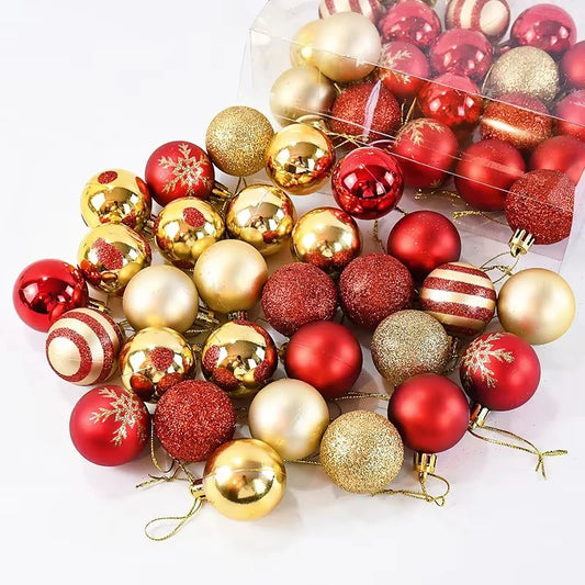 50Pcs Christmas Tree Balls Ornament Set