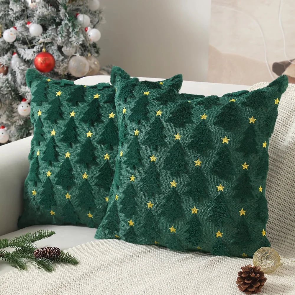 Knitted Christmas Pillow Cover