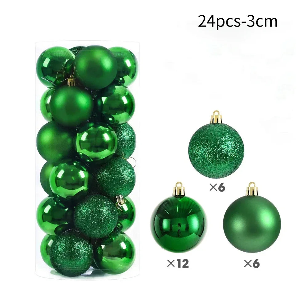 50Pcs Christmas Tree Balls Ornament Set