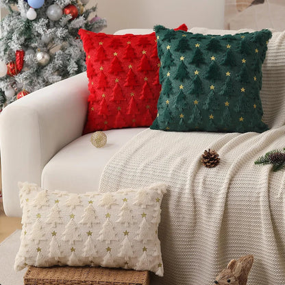 Knitted Christmas Pillow Cover
