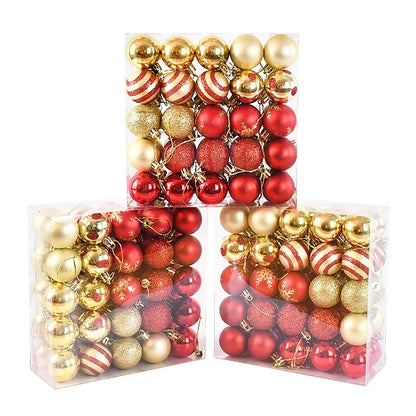 50Pcs Christmas Tree Balls Ornament Set