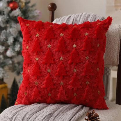 Knitted Christmas Pillow Cover