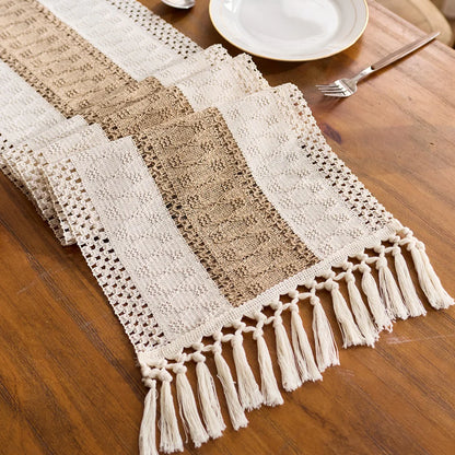 Boho Macrame Table Runner