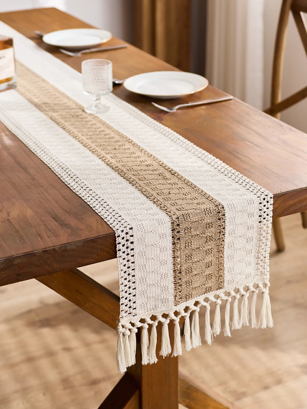 Boho Macrame Table Runner