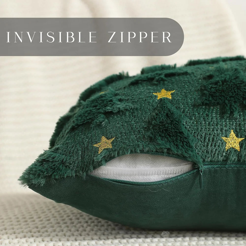 Knitted Christmas Pillow Cover