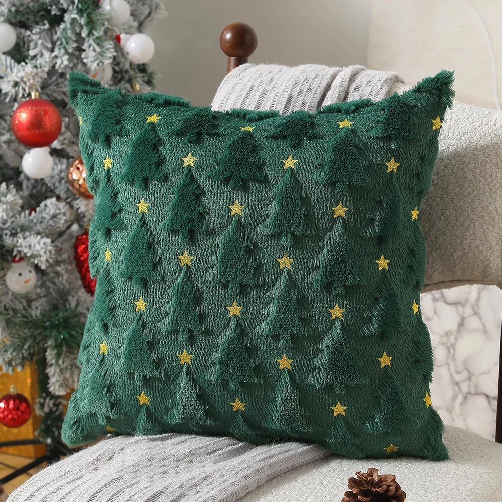Knitted Christmas Pillow Cover