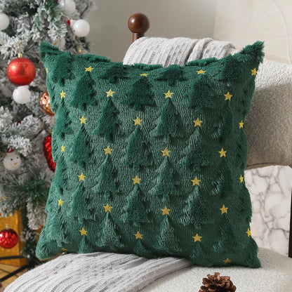 Knitted Christmas Pillow Cover