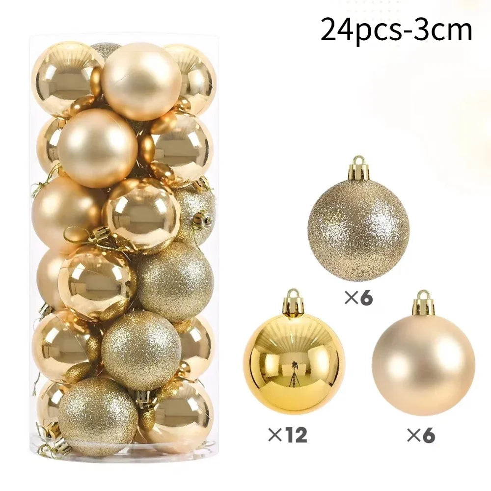 50Pcs Christmas Tree Balls Ornament Set